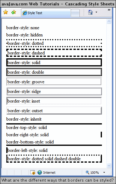 html border-style