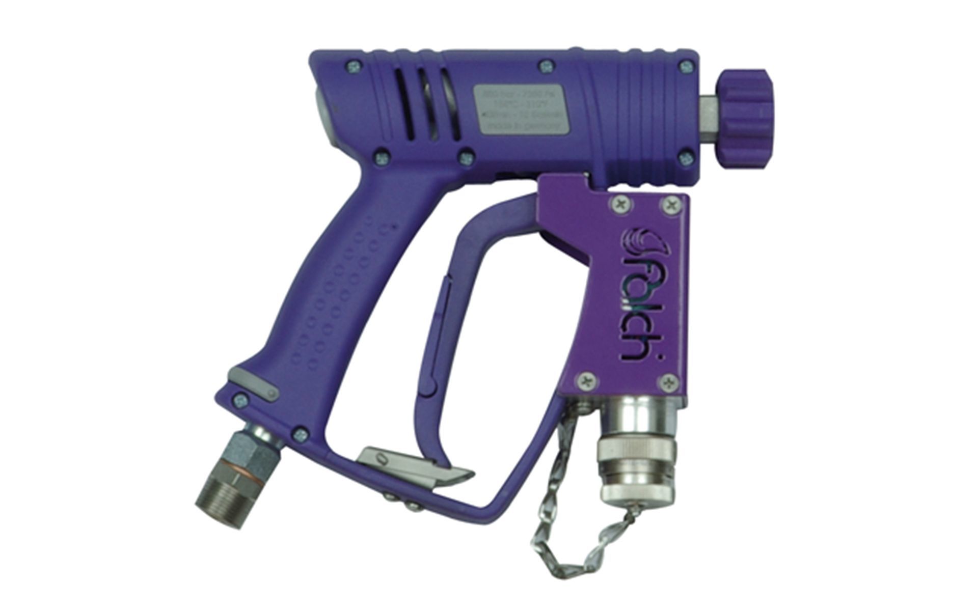 High pressure gun 5, 500 bar, 155 °C, M22 outer thread x M22 inner thread, safety plus,