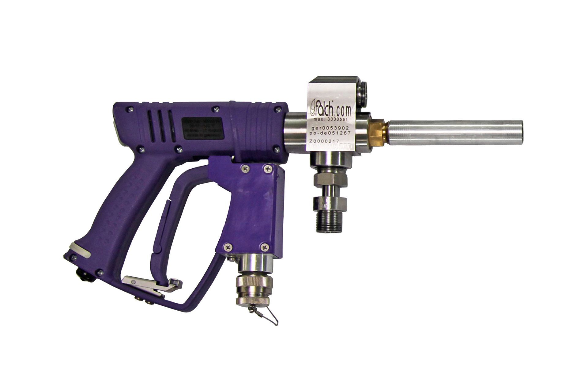 High pressure dump gun 30, 3000bar, 70 °C M26 inner thread x M26 inner thread, safety