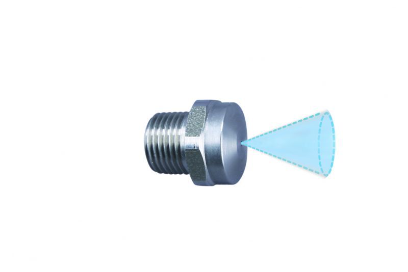 Cone jet nozzle 30° 500 bar, 1/8'' outer thread, nozzle size 055 style 22
