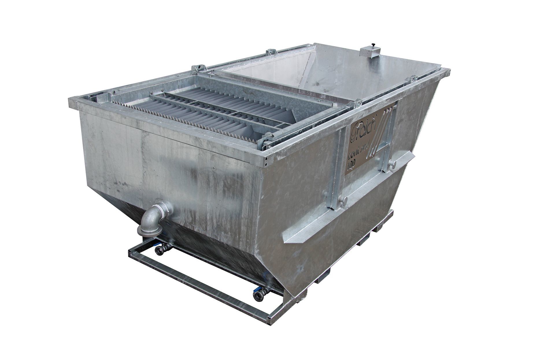 Cont sed 100, 100 l/min, 80° C, 10m², 7000 l, 3909 x 1884 x 1690 mm, 1850 kg