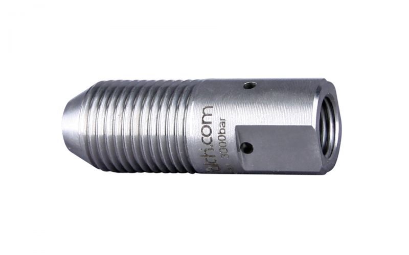 Reduction 3000 bar, 3/8''-24unf-lh inner thread x 9/16''-18unf-lh outer thread