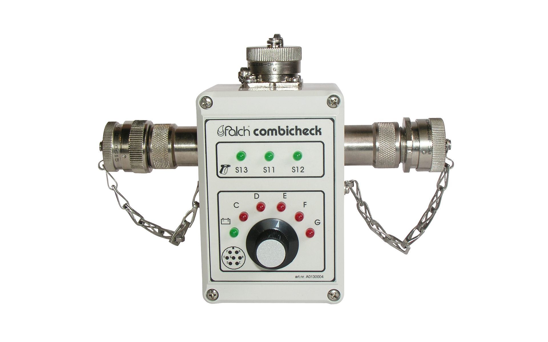 Checking device combicheck for control cable function testing