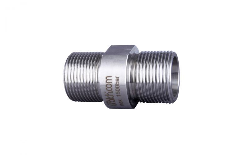 Hose connector 1500 bar, M24 outer thread x M24 outer thread