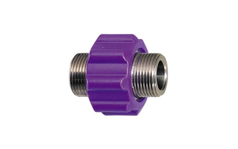 Hose connector 500 bar, M22 outer thread x M22 outer thread