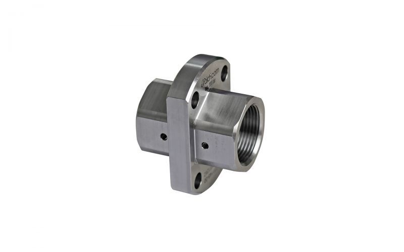 Sleeve 3000 bar, M26 inner thread x M26 inner thread with flange