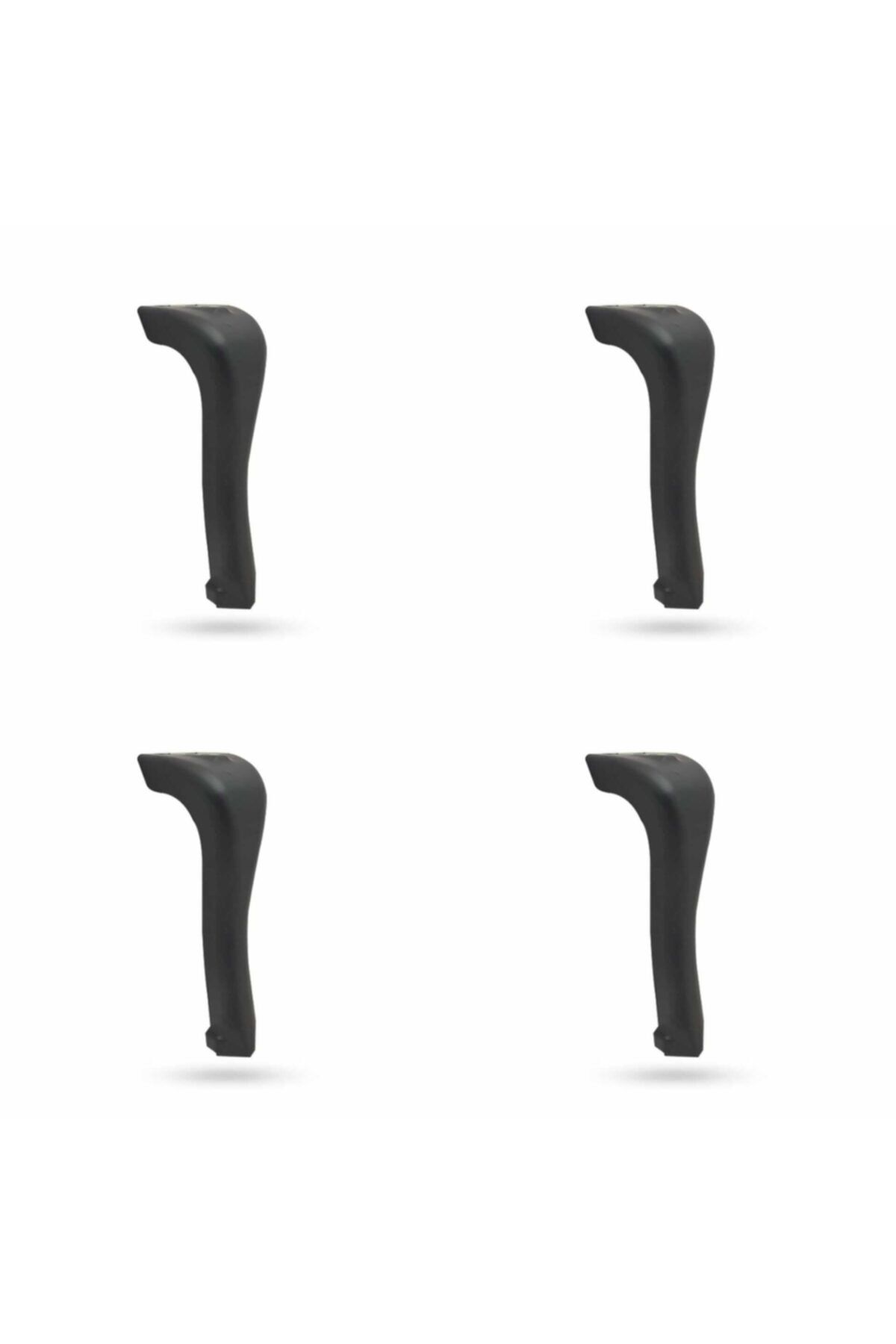 Merkür 19cm Mobilya Vestiyer Komidin Şifonyer Dolap Ayağı 19cm Siyah 4 Adet