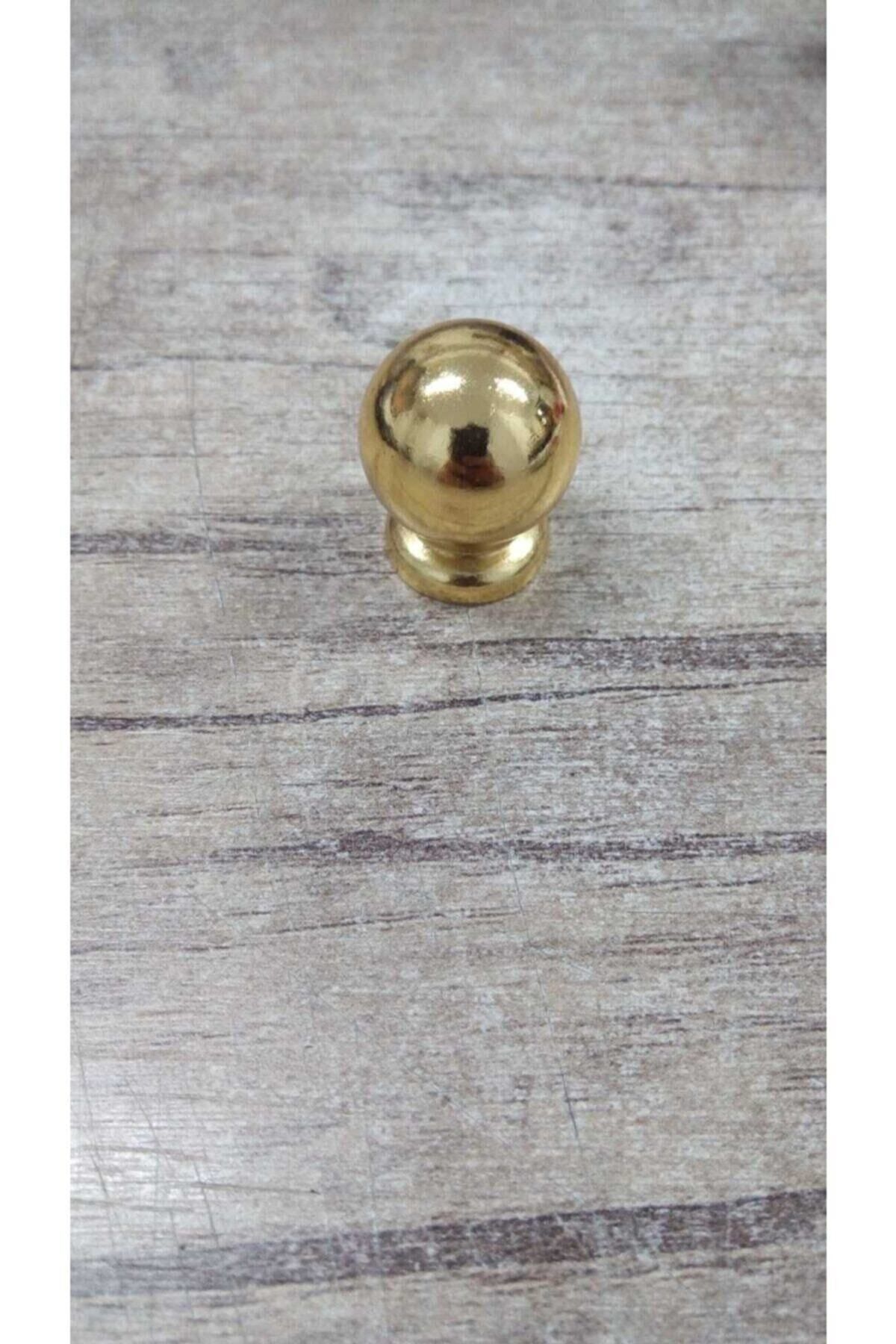 Misket 25 Mm Gold Düğme Mobilya Dolap Vestiyer Kulp