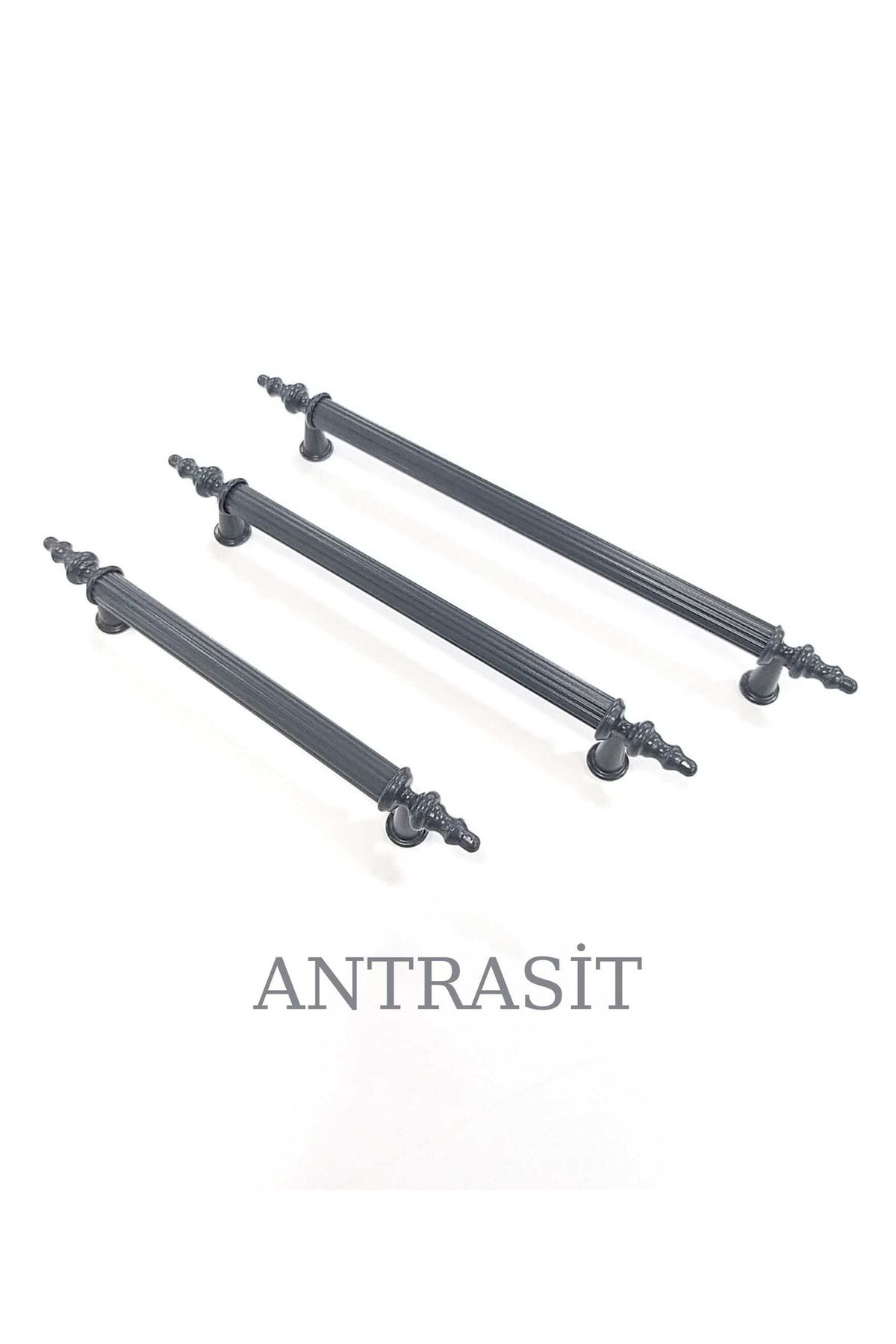 Asos Kulp (ANTRASİT) 224mm Mobilya Vestiyer Çekmece Tv Ünite Mutfak Dolap Kapak Kulpu 22,4cm