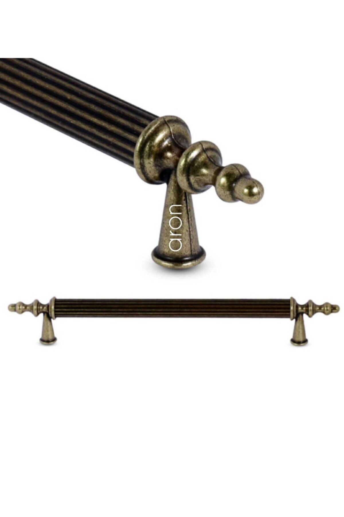 (2 ADET) Asos Antik Sarı Kulp 160mm Mobilya Vestiyer Çekmece Dolap Kulpu 160mm
