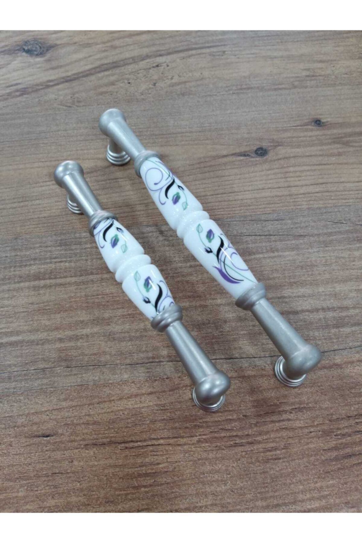 1035-30-111 Saten Rustik Porselen Kulp Mobilya Vestiyer Çekmece Dolap Komidin Şifonyer Kulbu 128mm