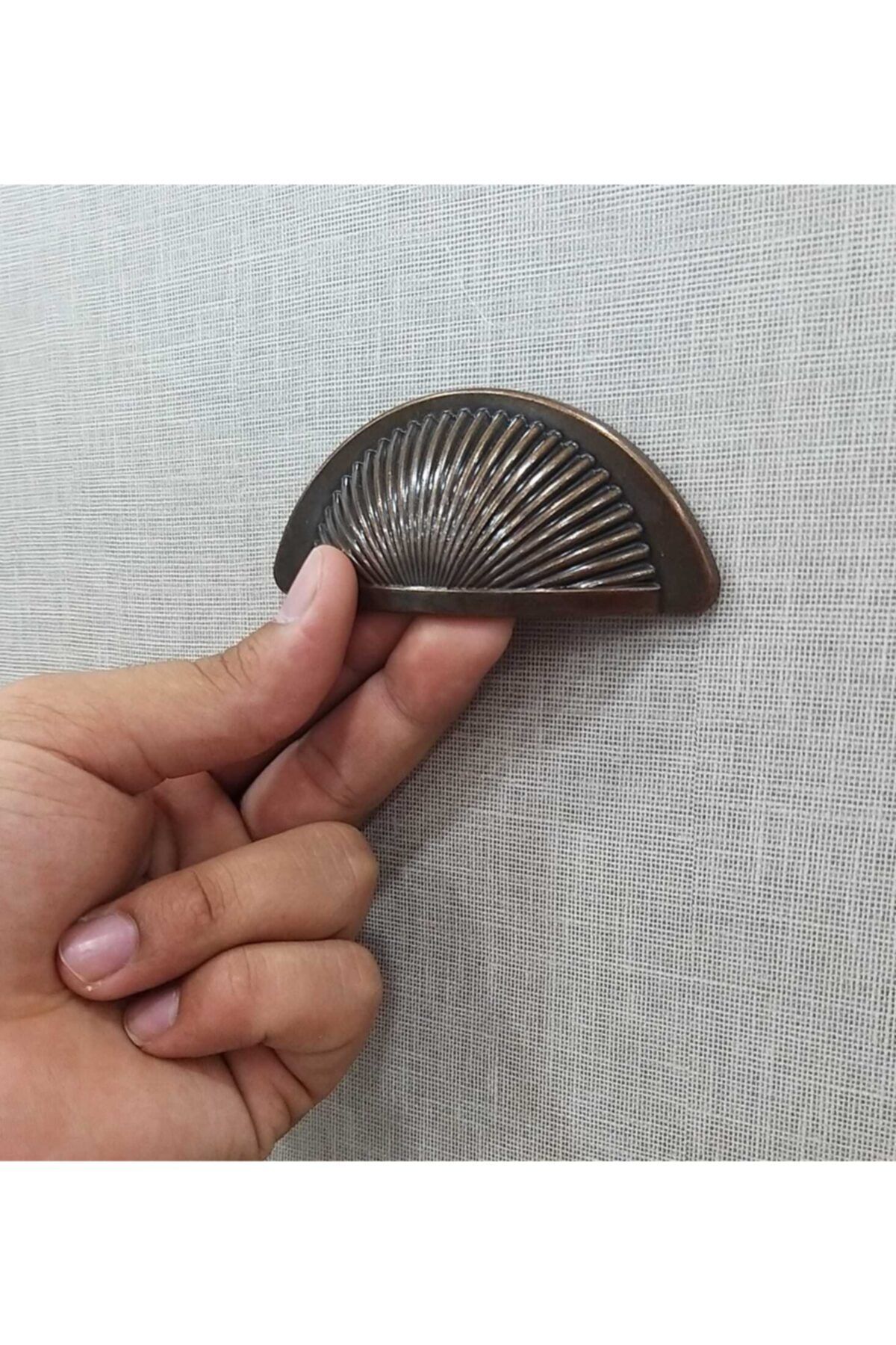 Metax Yelken Midye Tas Kulp 64mm Antik Bakır Mutfak Tv Ünite Mobilya Çekmece Dolap Kulpu 64mm