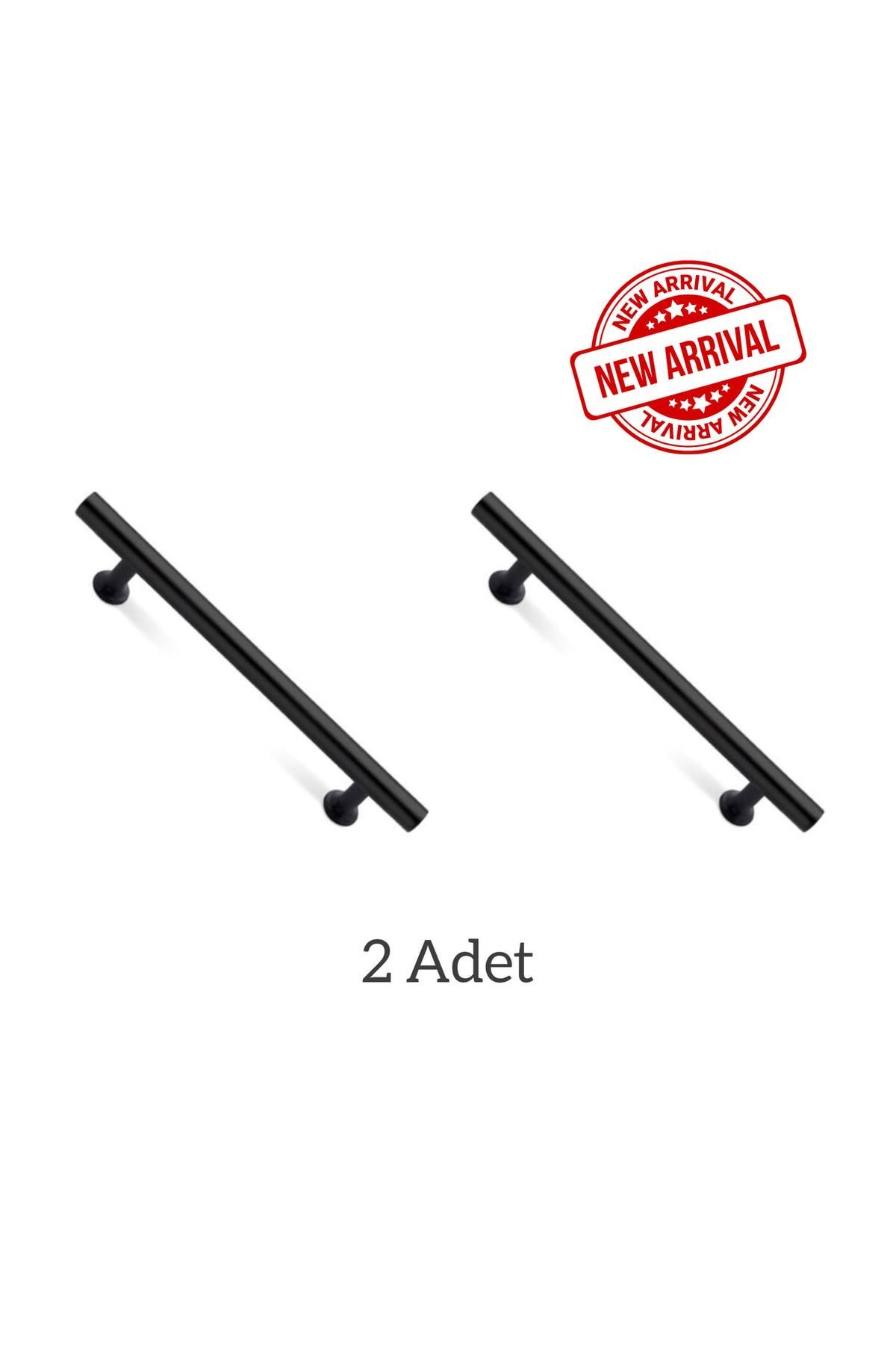 4122-128 (2 ADET) Lüx Mat Siyah Paslanmaz Kulp Tv Ünite Mutfak Dolap Çekmece Mobilya Kulpu 128mm