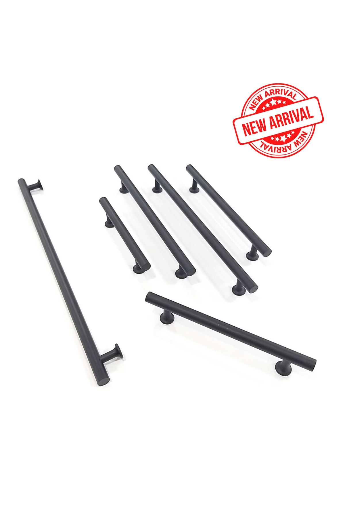 4122-224 Lüx Mat Siyah Paslanmaz Ithal Kulp Tv Ünite Mutfak Dolap Çekmece Mobilya Kulpu 224mm