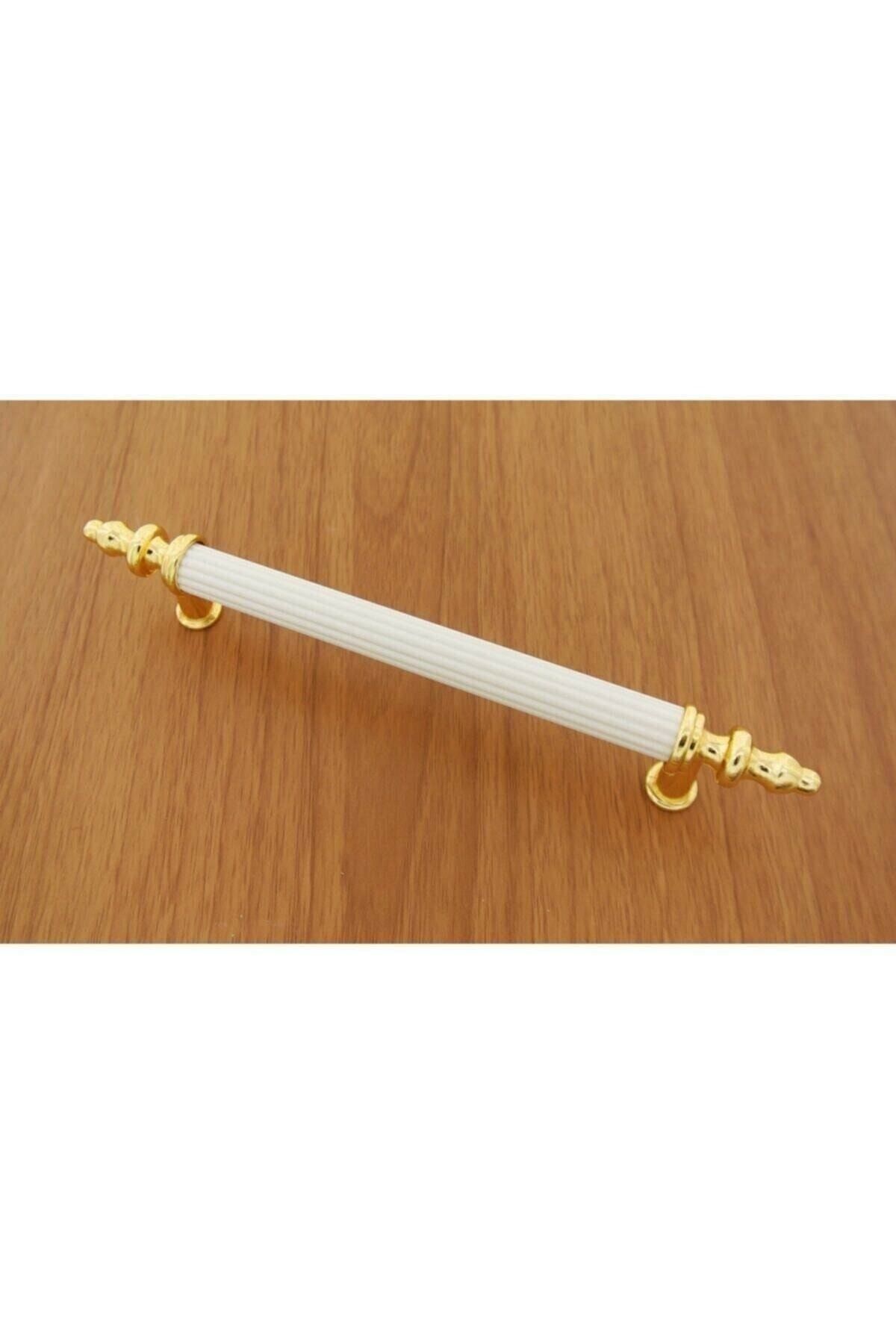 Kumru Boy Kulp Sarı-beyaz 192 Mm Dolap Vestiyer Mobilya Kulpu