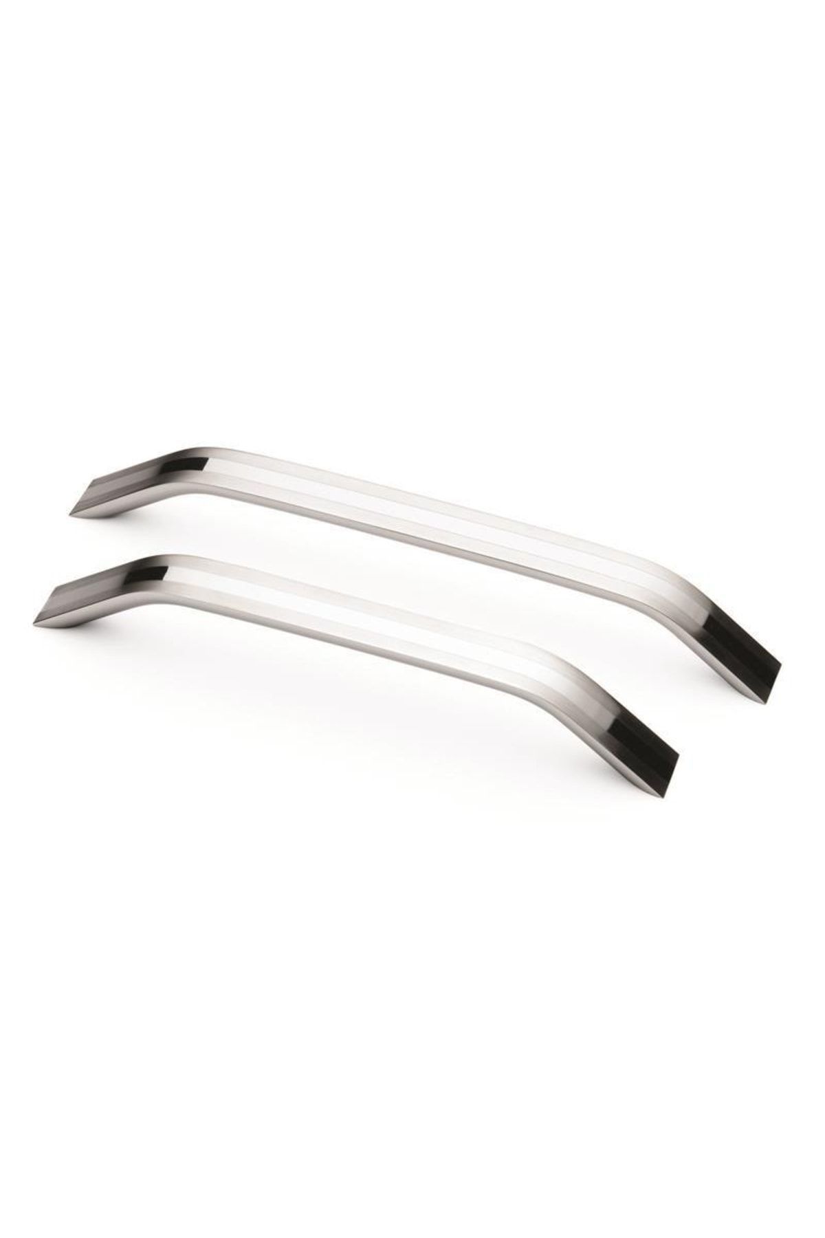 Sude Şahin Şeritli Kulp 320mm Çift Renk Nikel Inox Mutfak Dolap Kapak Mobilya Kulbu 32cm