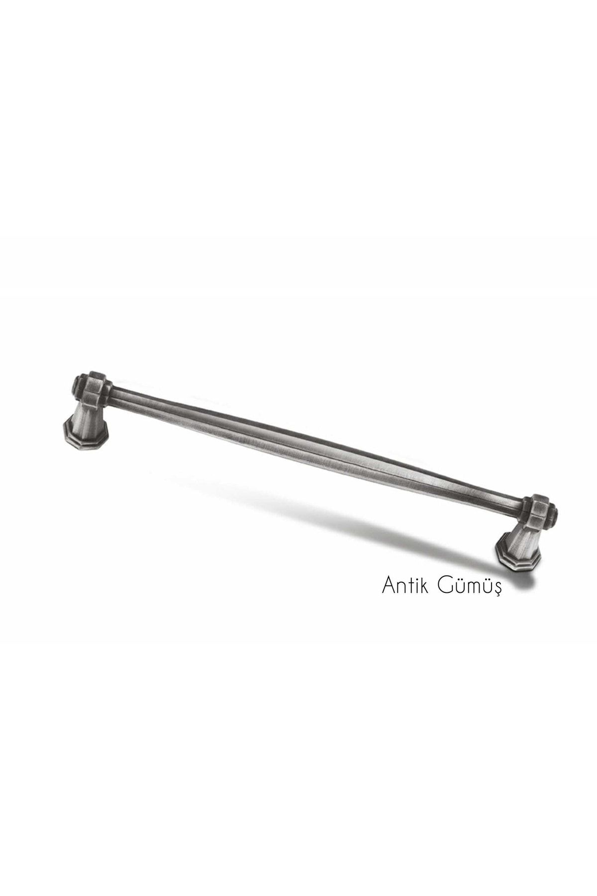 (1 ADET) Sütun Kulp (ANTİK GÜMÜŞ) Ünite Komidin Şifonyer Konsol Mutfak Dolap Kapak Kulpu 128mm