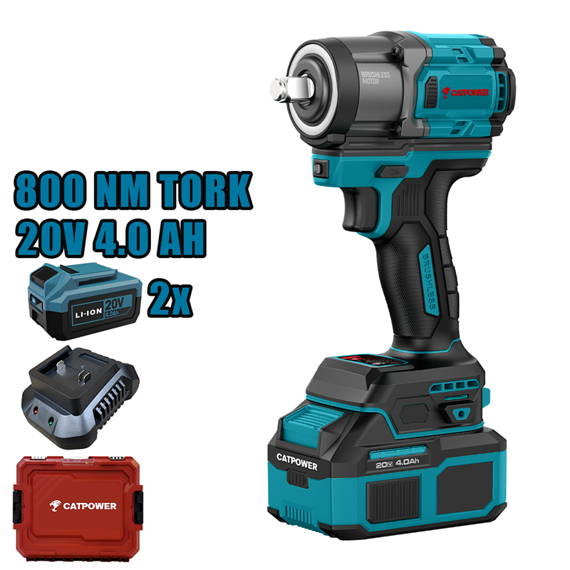 KÖMÜRSÜZ AKÜLÜ SOMUN SIKMA 1/2'' 800NM Lİ-İON 20V 4.0Ah