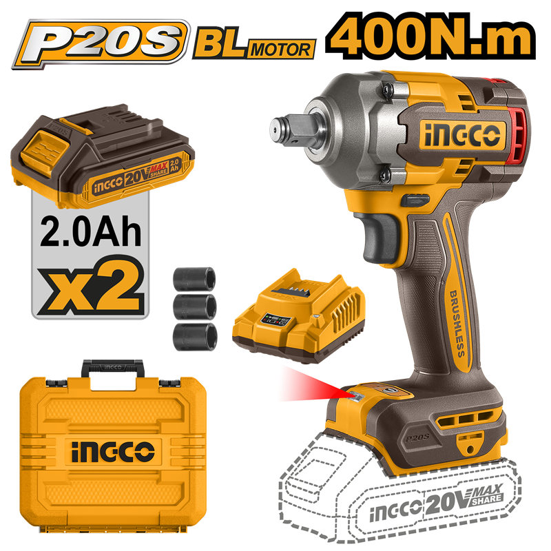 Li-ion Akülü Somun Sıkma 1/2'' 20V 2.0Ah
