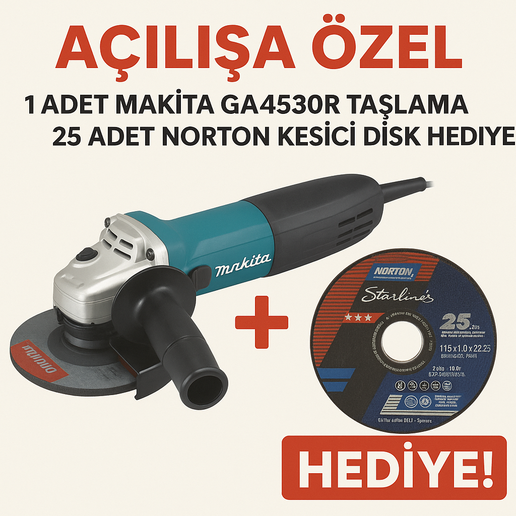 Makita GA 4530R 720 W 115 MM Avuç Taşlama Makinesi