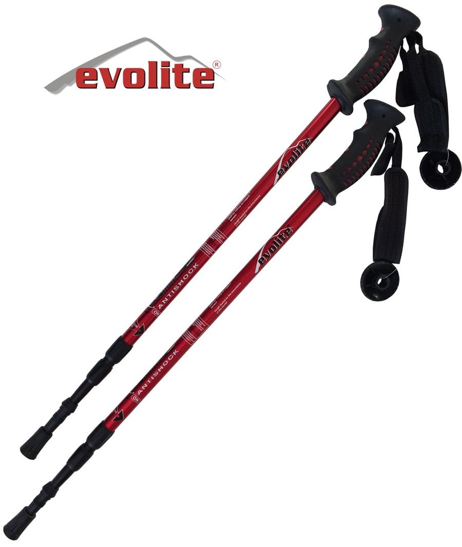 Evolite Trekking Batonu (Antishock) Kırmızı