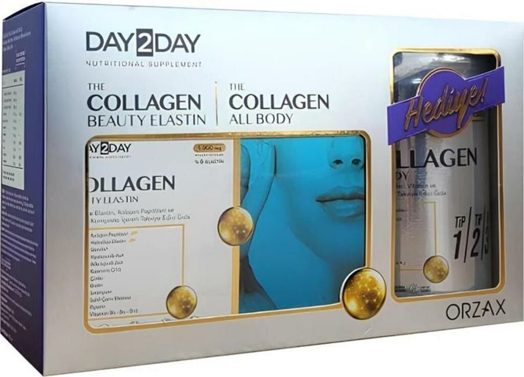 Day2Day The Collagen Beauty Elastin 30 Tablet + All Body 100GR Hediye - (SKT: 07/2026)