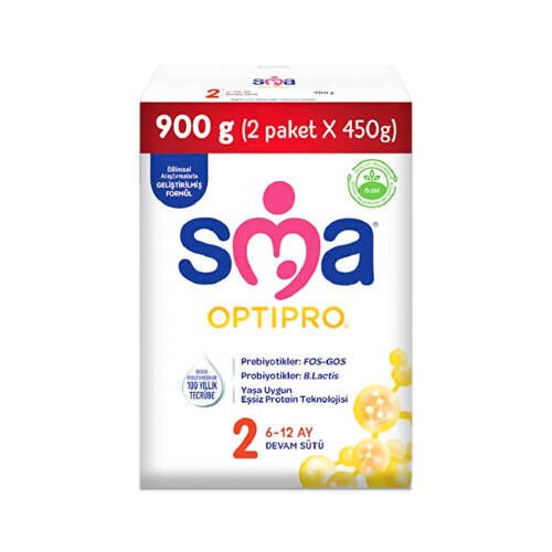 SMA Optipro 2 Devam Sütü 450 gr 2'li - (SKT: 11/2026)