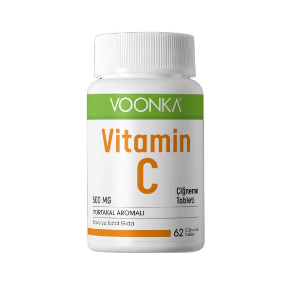 Voonka Vitamin C Çiğneme Tableti Vitamin C İçeren Portakal Aromalı 62 Tablet - Eski Ambalaj - (SKT: 03/2026)