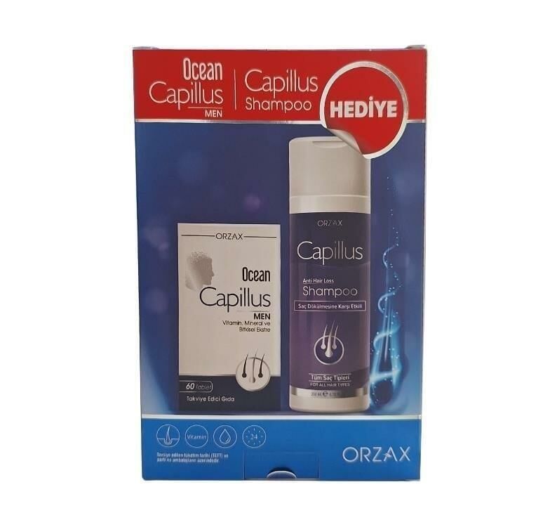 Ocean Capillus Men 60 Tablet + Capillus Şampuan 200 ml Hediyeli - (SKT: 07/2027)