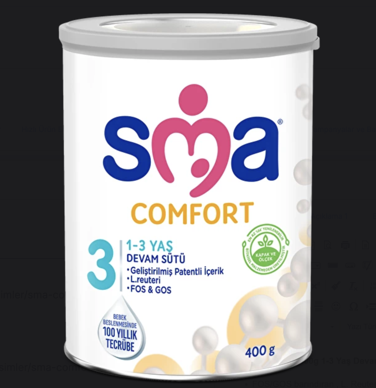 SMA Comfort 3 Devam Sütü 400 gr - (SKT: 09/2026)