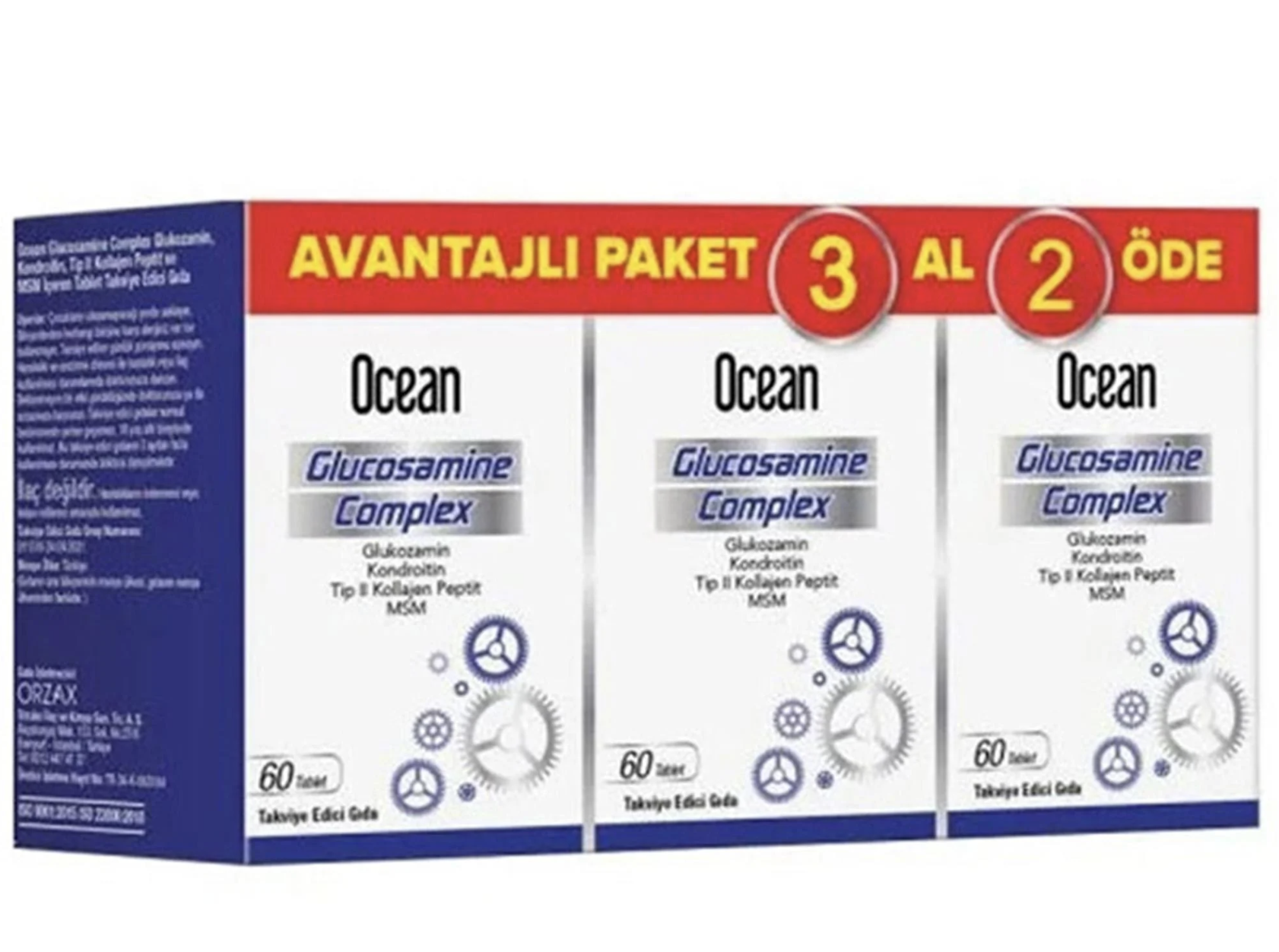 Ocean Glukozamin Kompleks 60 Tablet - 3 Al 2 Öde - (SKT: 07/2026)