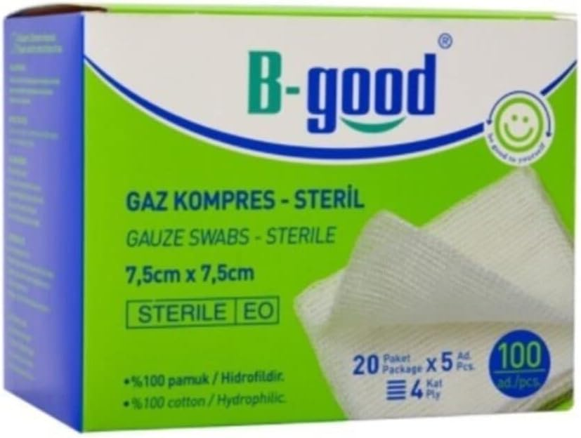 B-Good Gaz Kompres 7,5 x 7,5 cm 100'lü - (SKT: 12/2027)