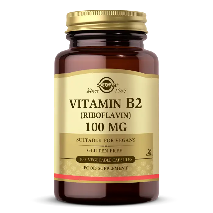 Solgar Vitamin B2 Riboflavin 100 mg 100 Kapsül - (SKT: 08/2027)