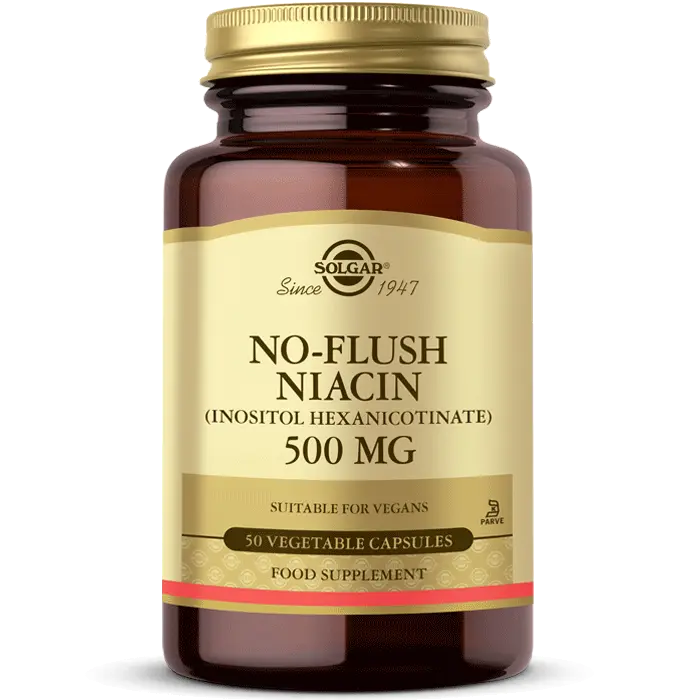 Solgar No Flush Niacin 500 mg 50 Kapsül - (SKT: 05/2028)