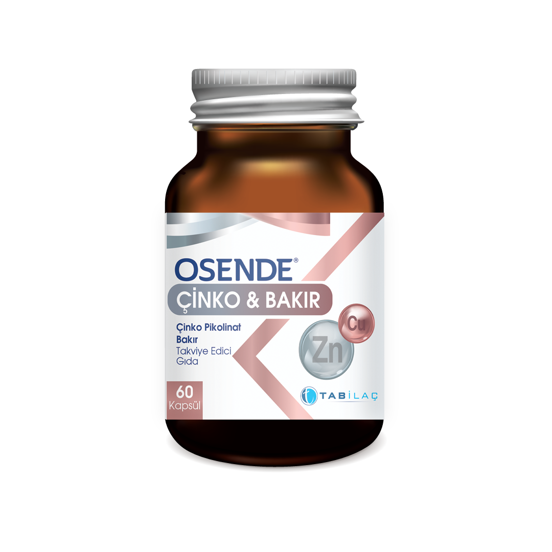 Osende Çinko Bakır 60 Kapsül - (SKT: 10/2027)