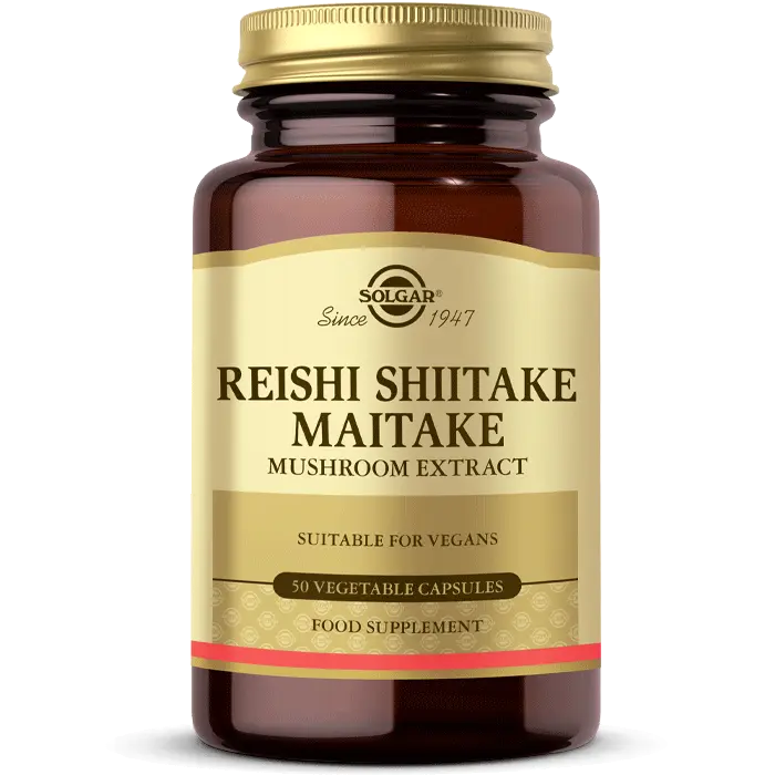 Solgar Reishi Shiitake Maitake Mushroom Extract 50 Kapsül - (SKT: 07/2027)
