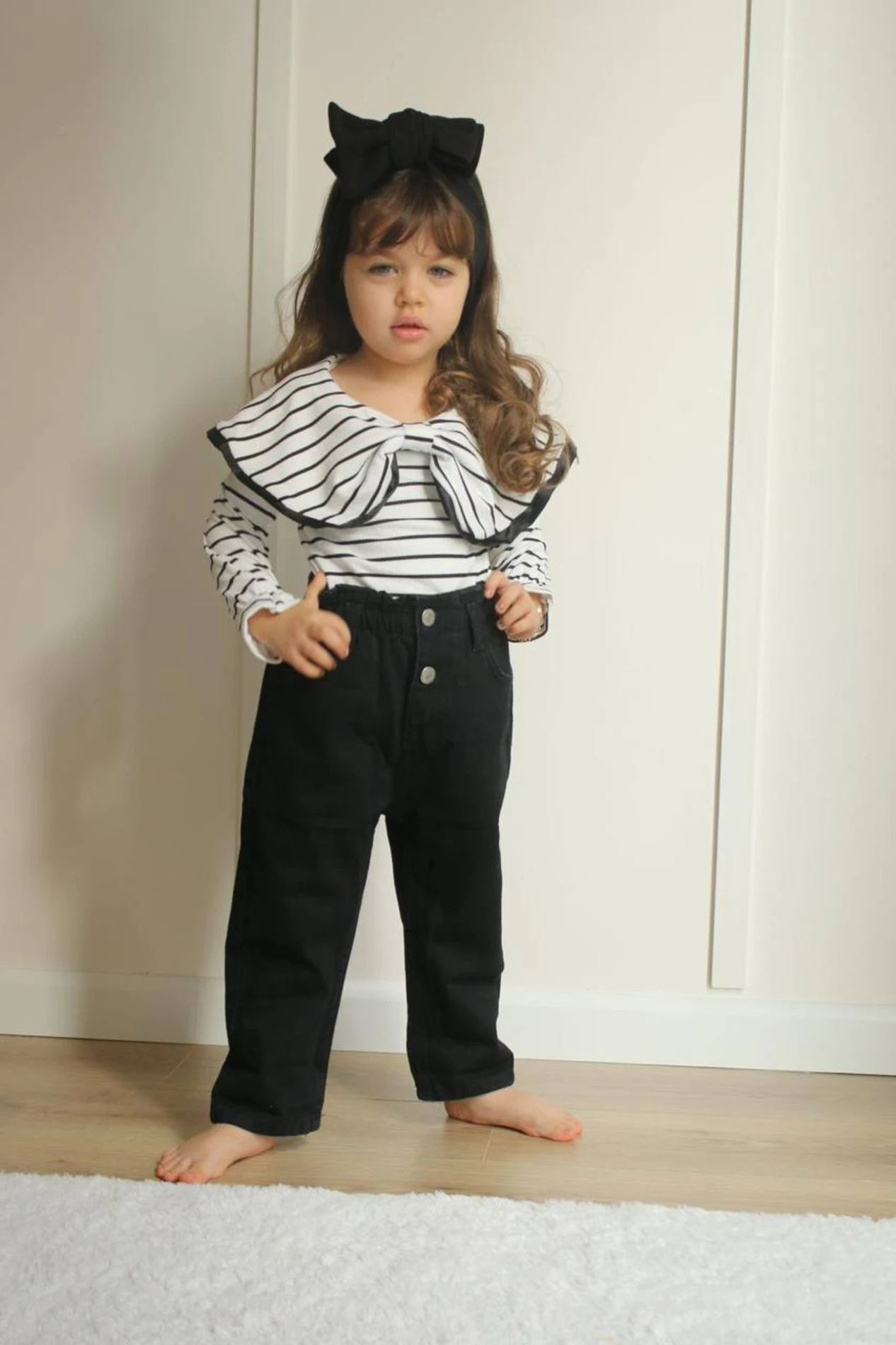 Fiyonk Çizgi Detaylı Pantalon Takım