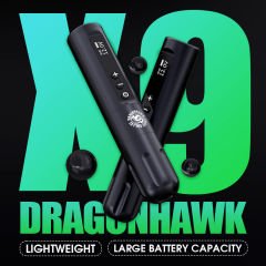Dragonhawk X9 Kablosuz Dövme Makinesi - 3.5MM Stroklu Mcore Fırçasız Motor 3400mAh