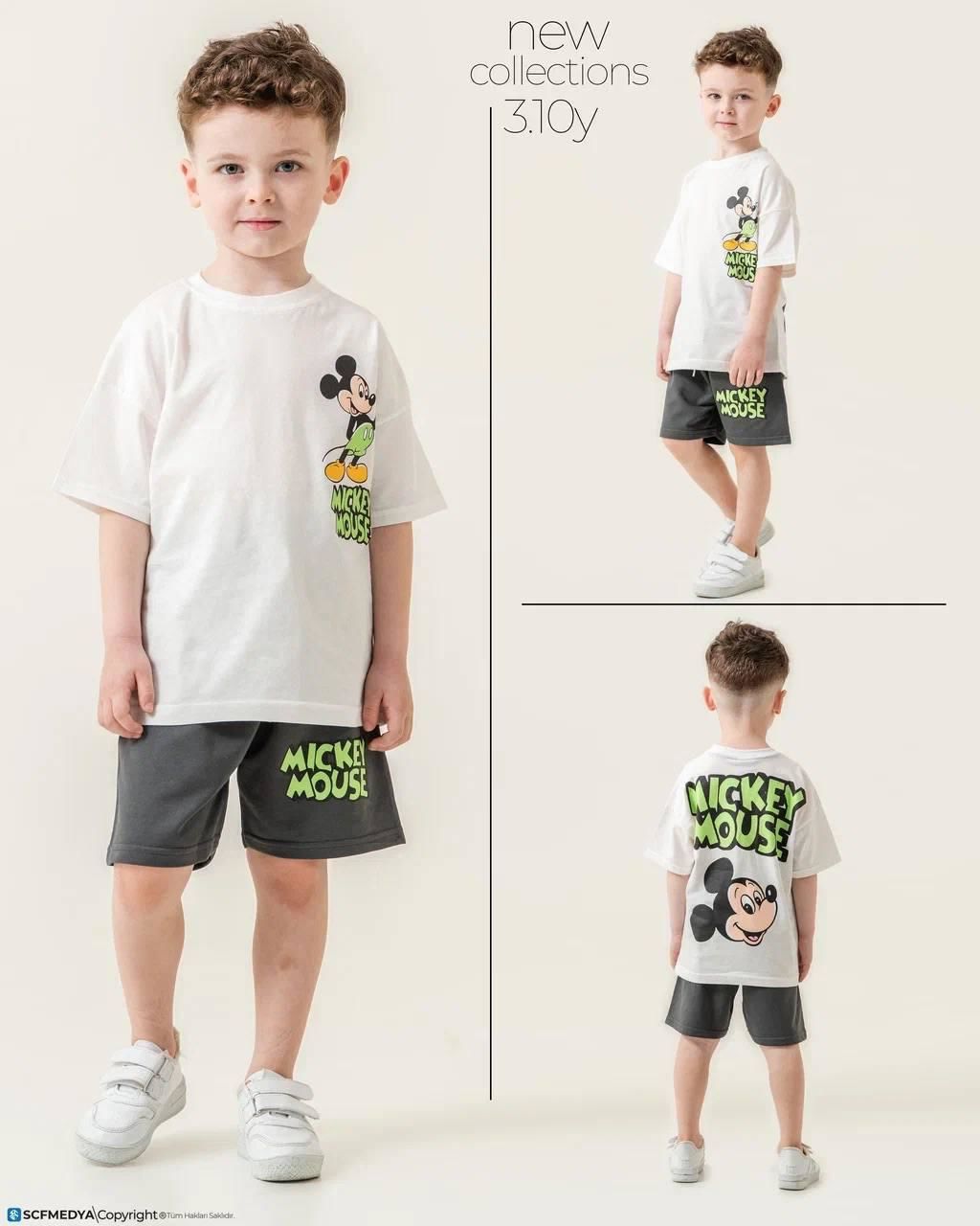 Mickey Mouse Şortlu Takım