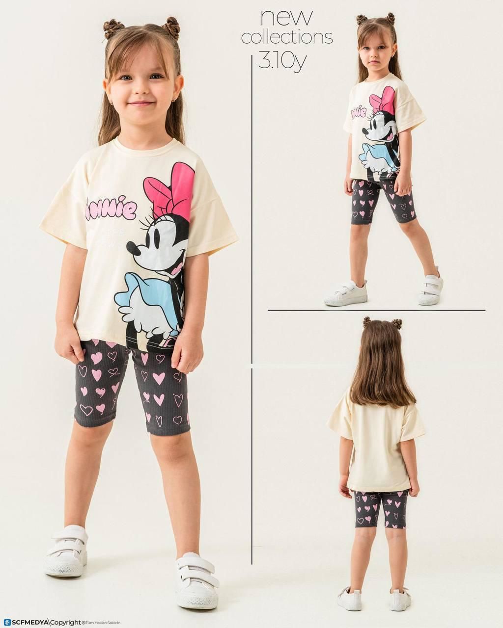 Minnie biker taytlı takım