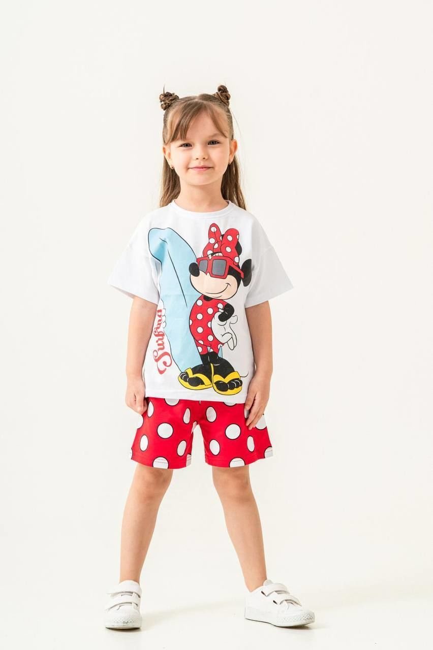 Minnie Mouse şortlu takım