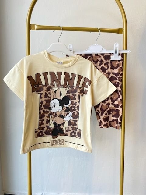 Minnie Moose leopar takım