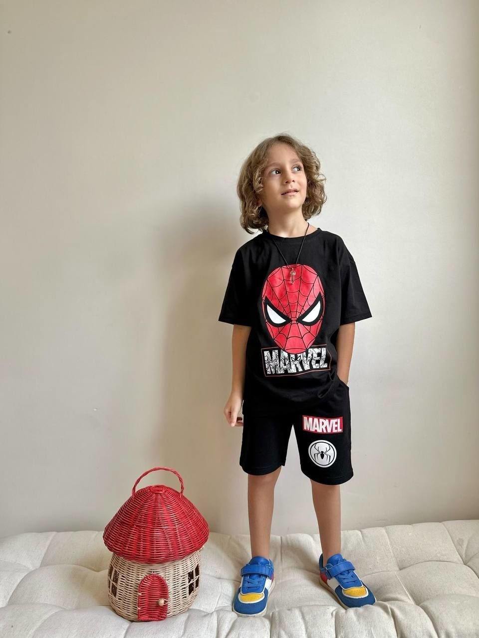 Spiderman şortlu takım