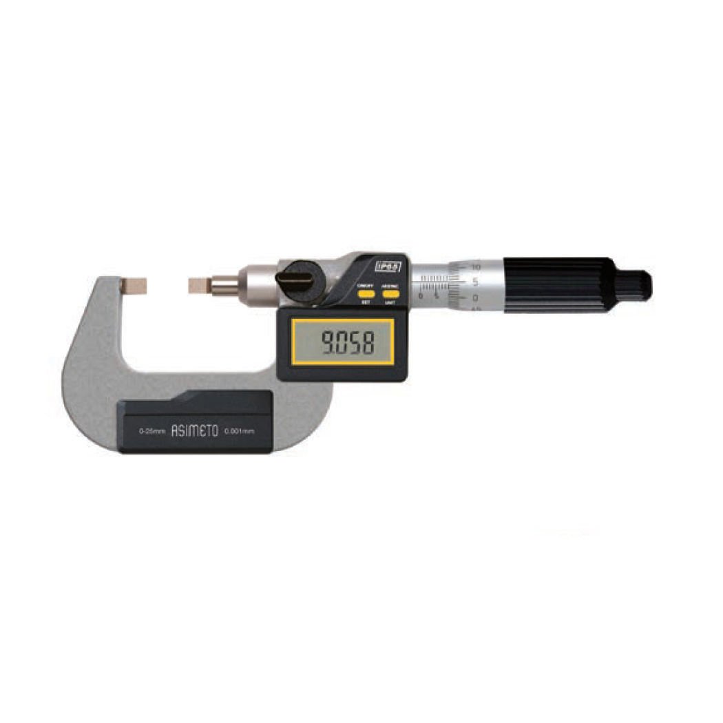 Asimeto Mekanik Bıçak Ağızlı Mikrometre 0-25mm AS-112010