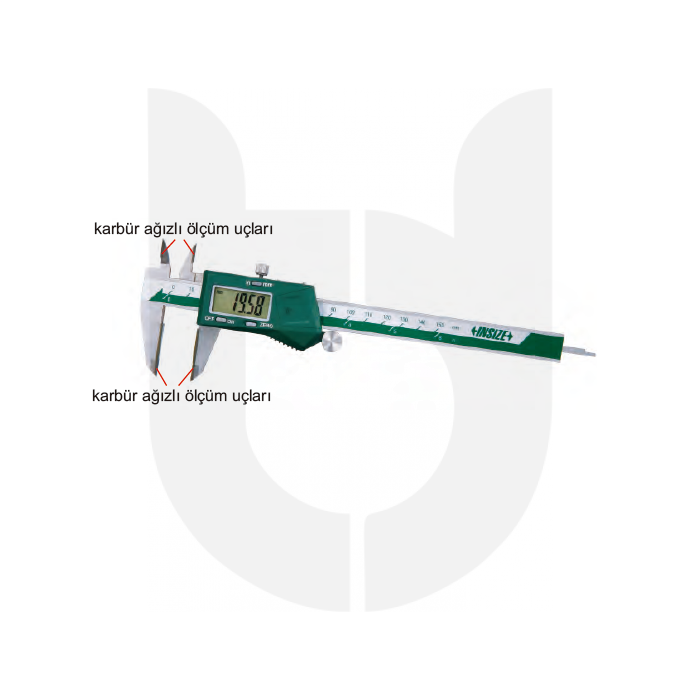 INSIZE 1110-150A mm Dijital Kumpas Karbür Ölçme Çeneli TDS