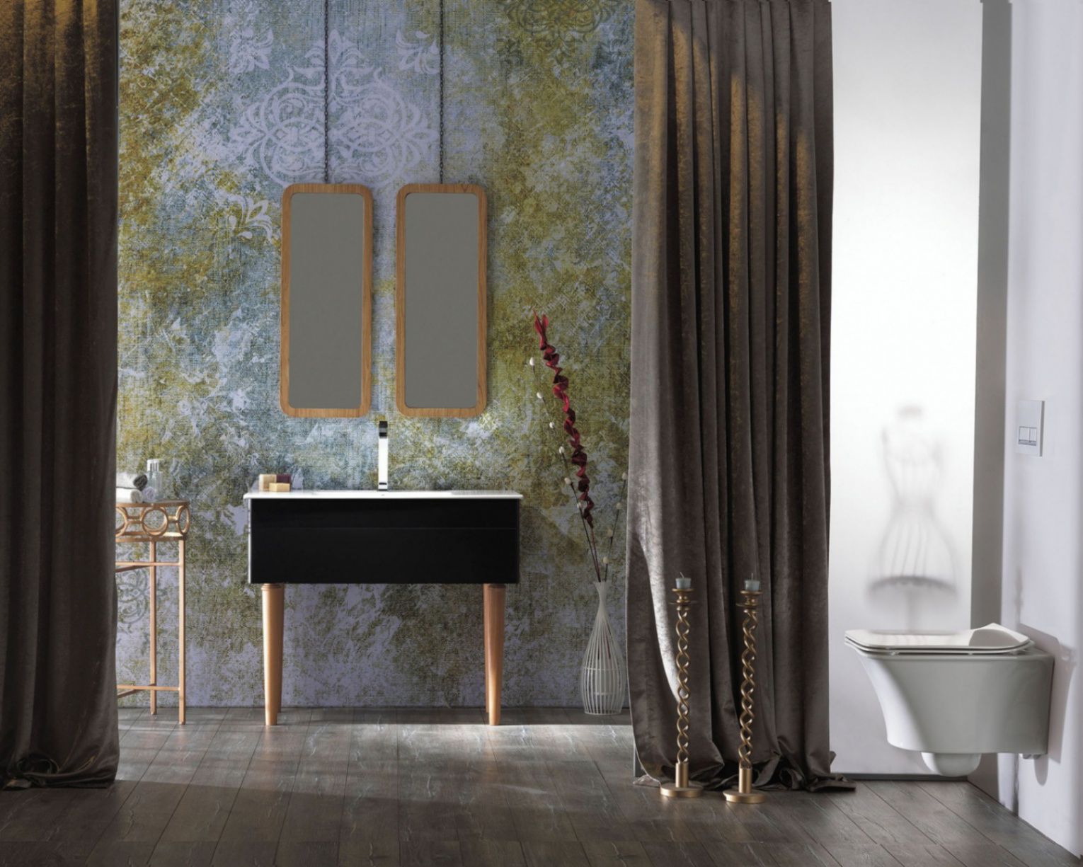 TURKUAZ CERASTYLE İBİZA ETAJERLİ LAVABO