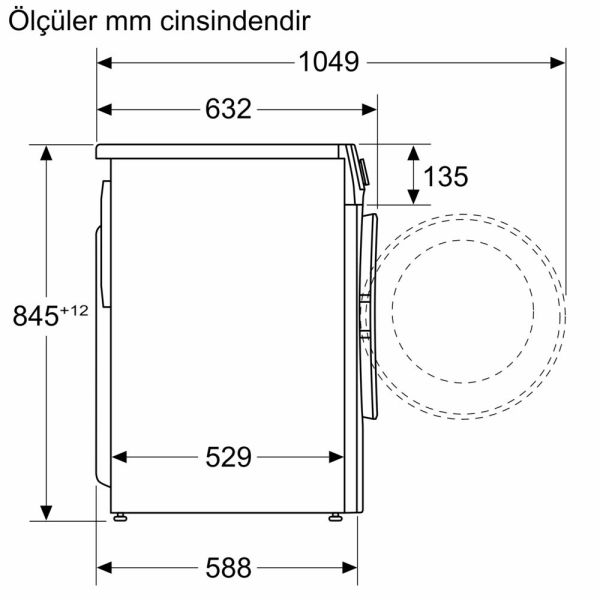 Profilo CGA252ZXTR 10 kg 1200 Devir Çamaşır Makinesi