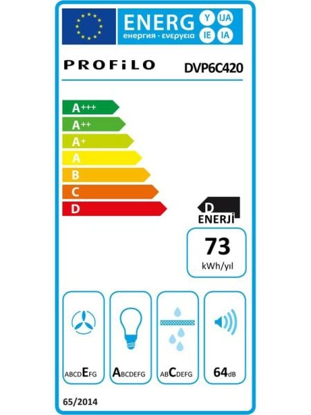 PROFİLO DVP6C420 Beyaz Duvar Tipi Davlumbaz