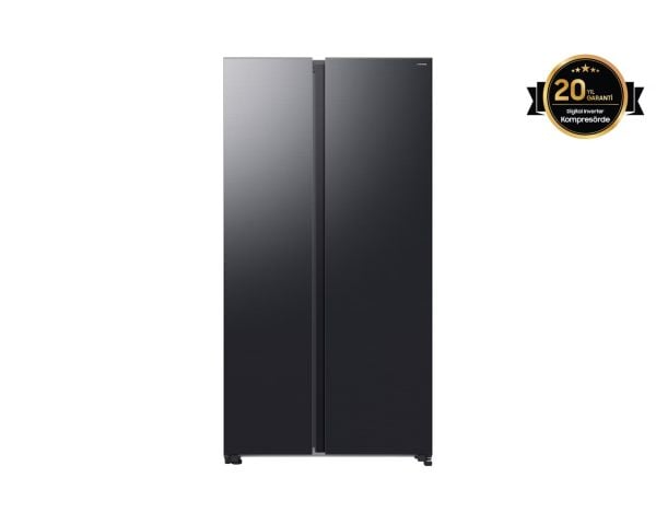 SAMSUNG RS70F65QEFTR 655 Lt Mat Sİyah Gardırop Tipi Buzdolabı