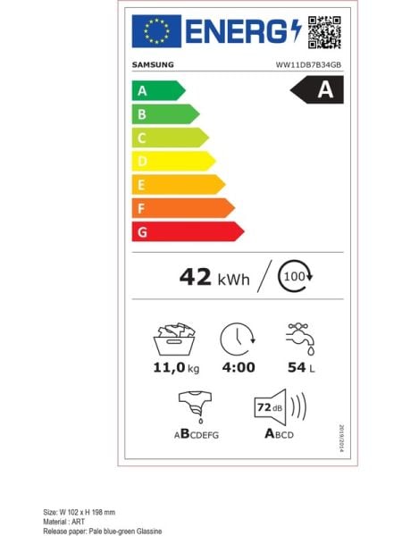 Samsung WW11DB7B34GBAH 11 kg 1400 Devir Bespoke Tasarım Siyah Çamaşır Makinesi